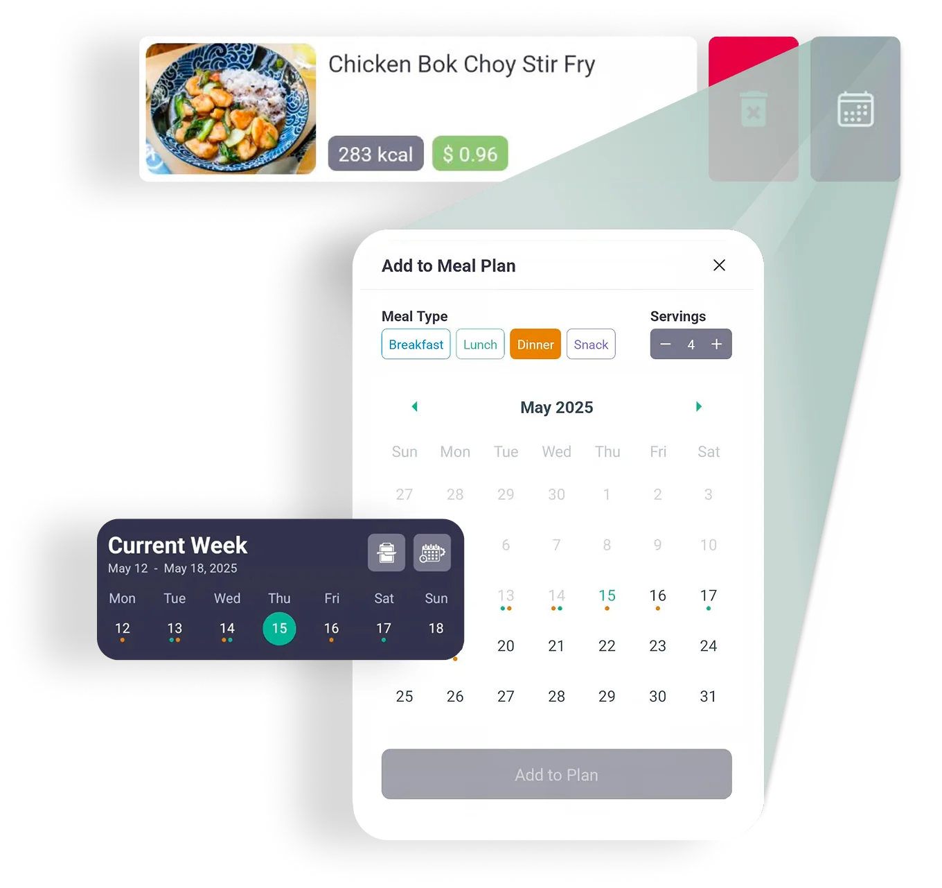 Meal plan,
in minutes